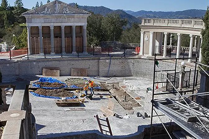 Historical restoration by Angelus of the Neptune Pool at Hearst Castle