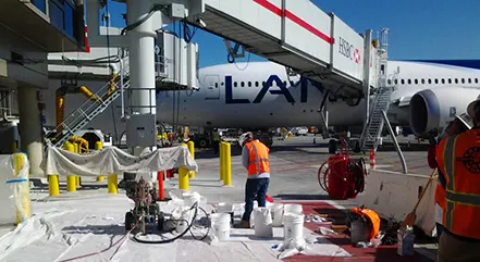 Commercial restoration project by Angelus Waterproofing - L.A. International Airport-LAX in Los Angeles, CA
