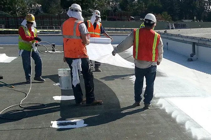Commercial roofing project by Angelus - major theme park in Orange County, CA