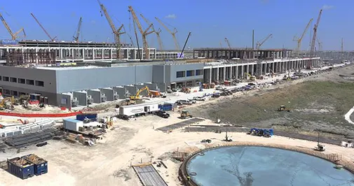 Angelus commercial waterproofing contractor for - Samsung Semiconductor factory at Taylor, Tx