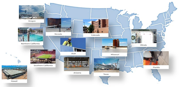 Angelus service areas in the US