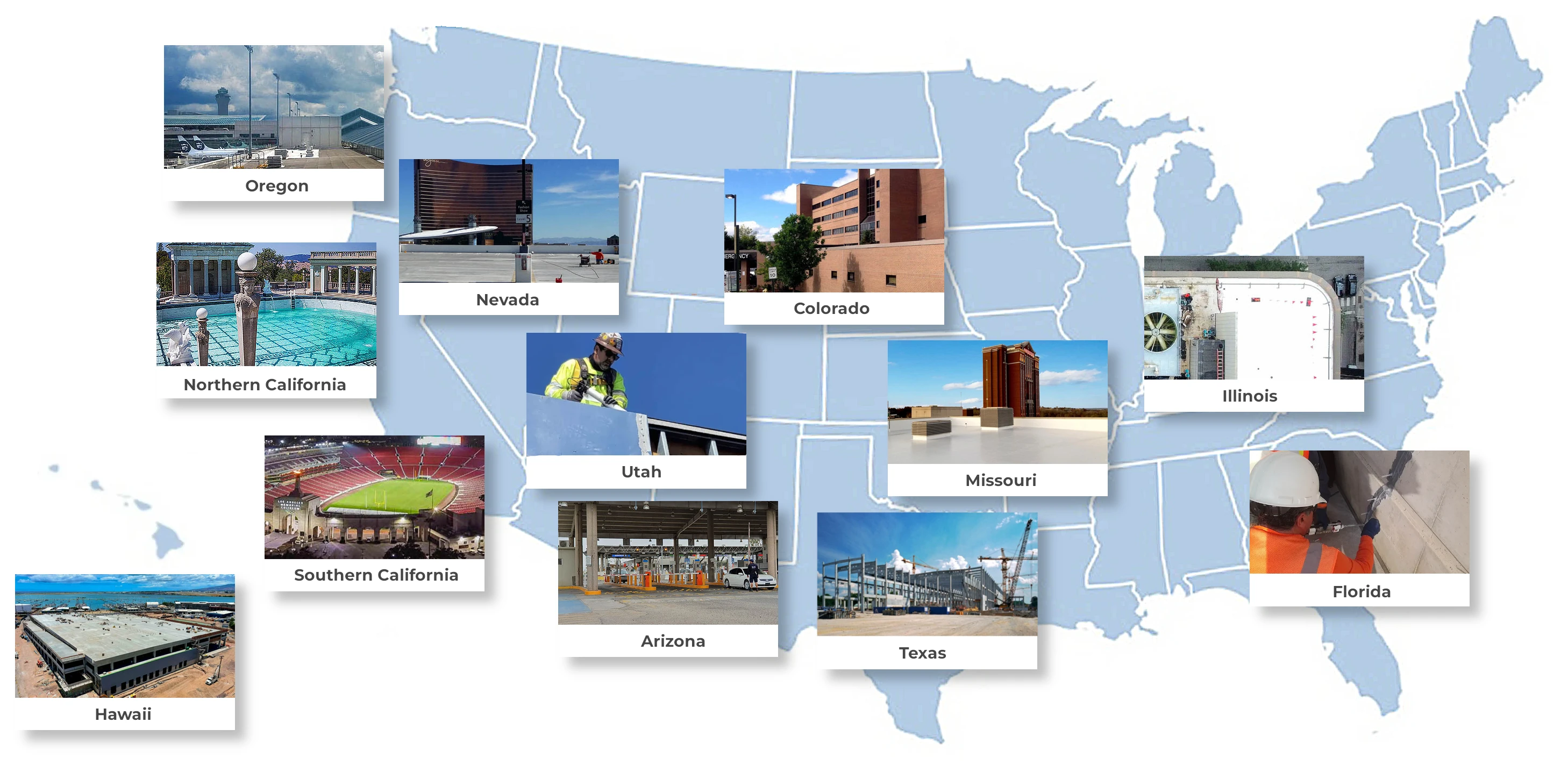 Angelus service areas in the US