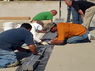 Angelus Expansion joints installation contractor on a parking garage in El Paso, Tx