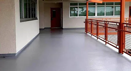 Epoxy flooring project by Angelus Waterproofing - Smith Elementary School, Lawndale, CA