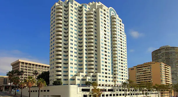 Angelus commercial waterproofing contractor for - Harbor Place Tower, Long Beach, CA