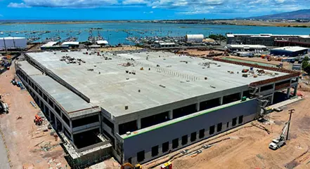 Commercial traffic coatings project by Angelus - amazon distribution center hawaii